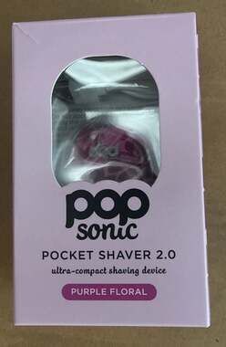 Pop Sonic Pocket Shaver 2.0 Ultra-Compact Shaving Device - Purple Floral